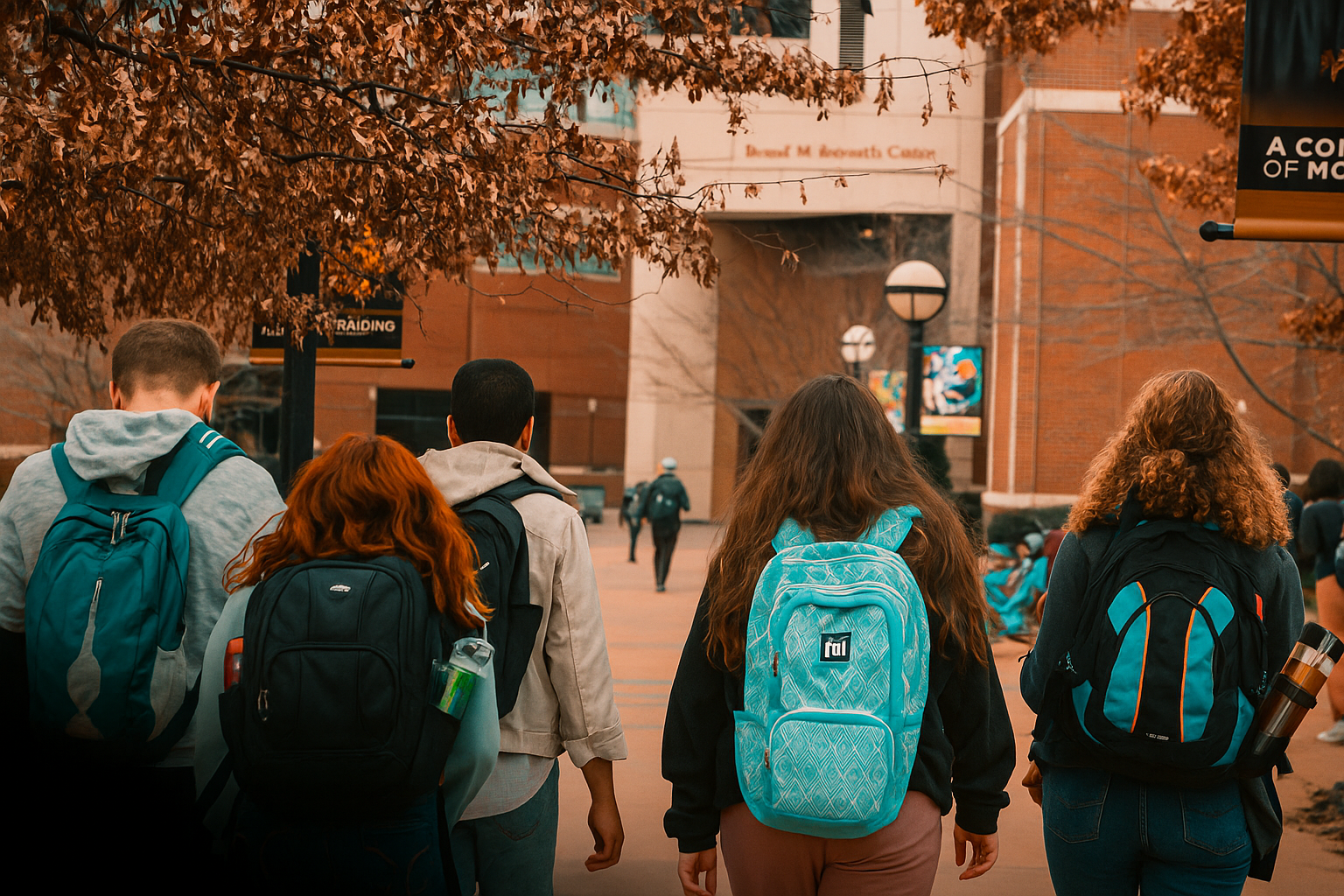 Students on campus
